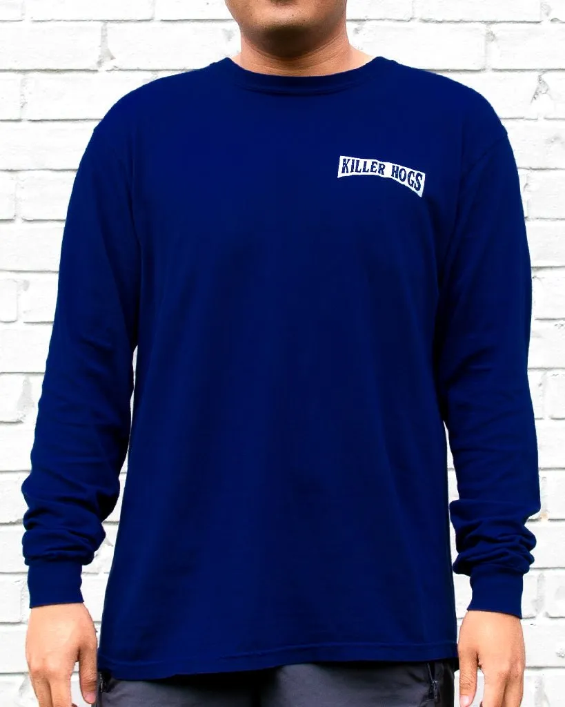 Killer Hogs Navy Long Sleeve T-Shirt