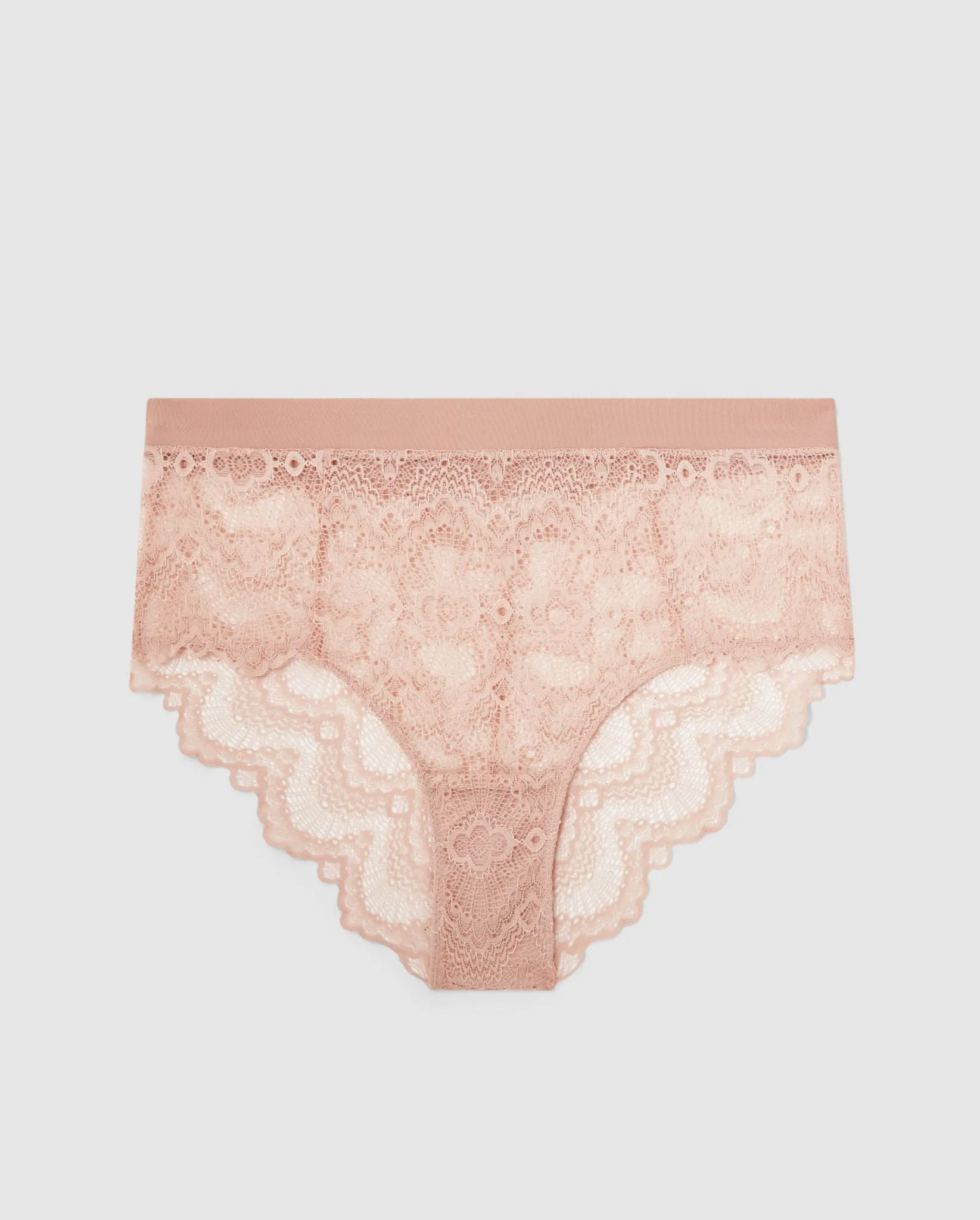 Lace Highwaist Briefs 001 Nude