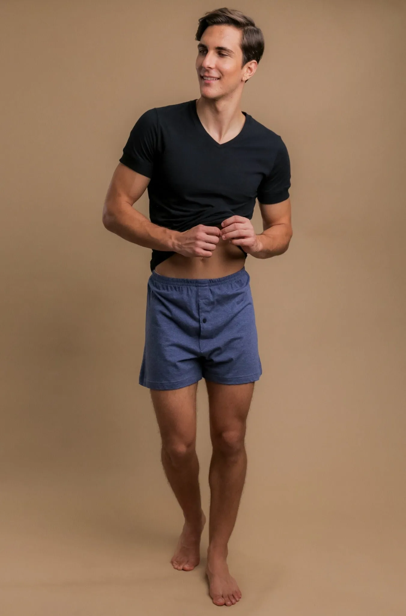 Men's Elasticized Loose Boxer Shorts