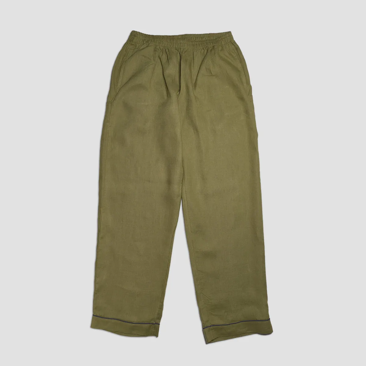 Men's Moss Linen Pyjama Trouser Set