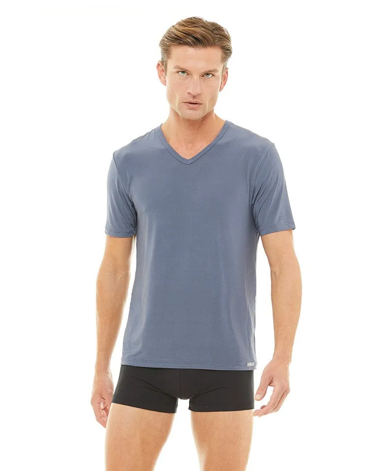 Men's Polyamide V-neck Top