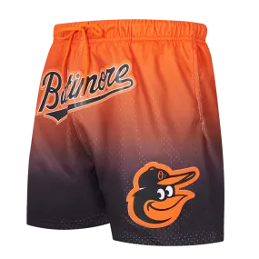 MLB BALTIMORE ORIOLES TEAM OMBRE MESH SHORT (BLACK/ORANGE)