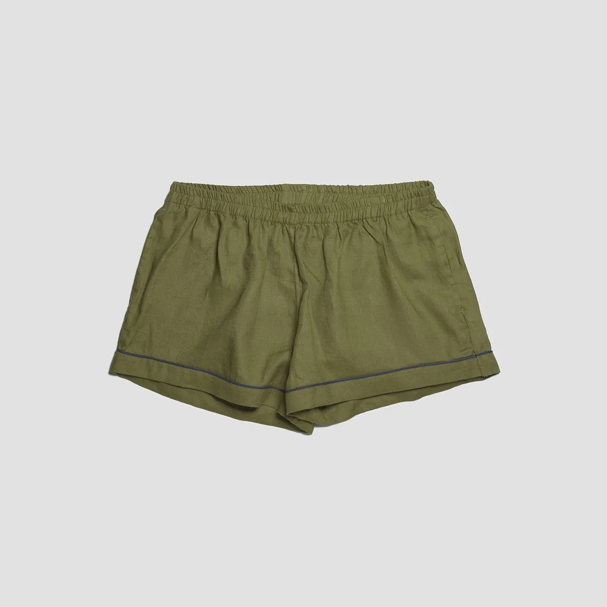 Moss Linen Pyjama Shorts Set