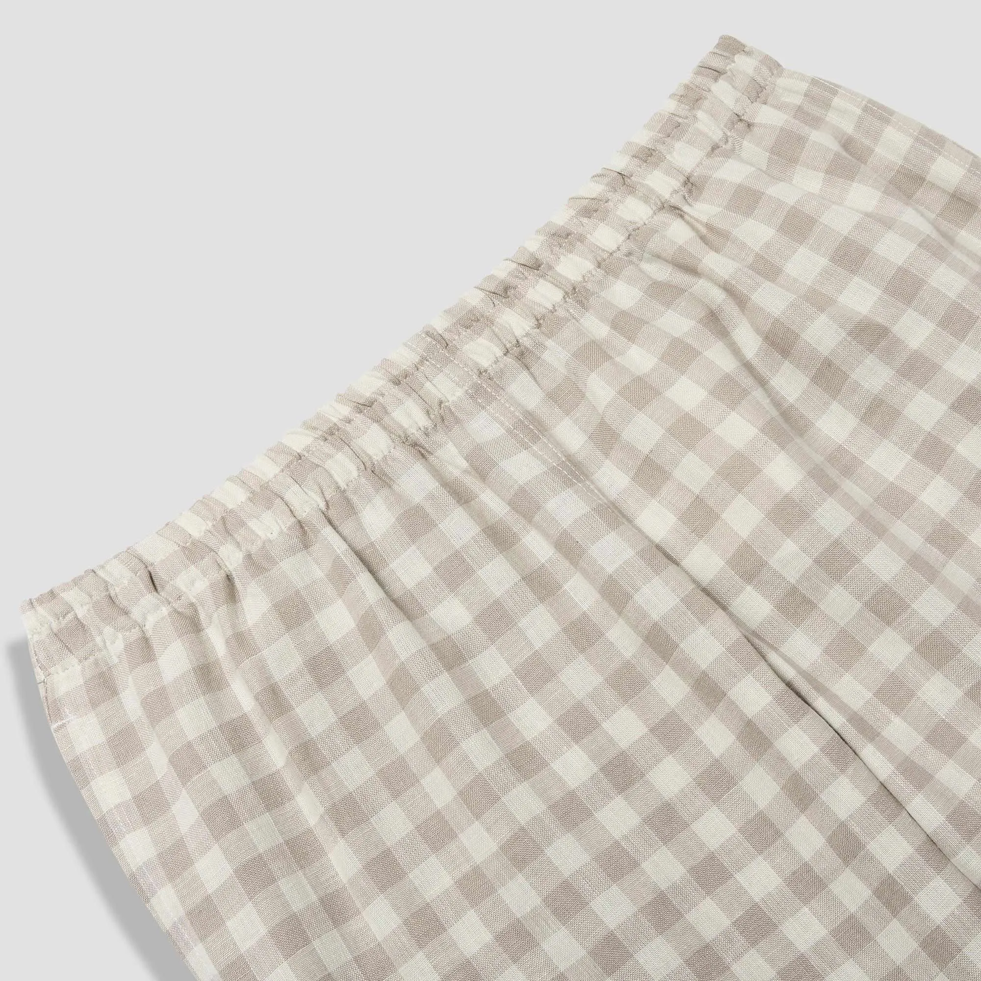 Mushroom Gingham Pyjama Shorts