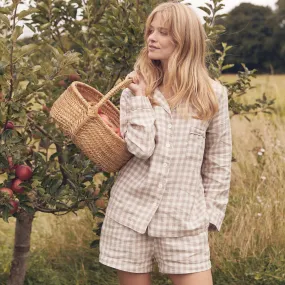 Mushroom Gingham Pyjama Shorts