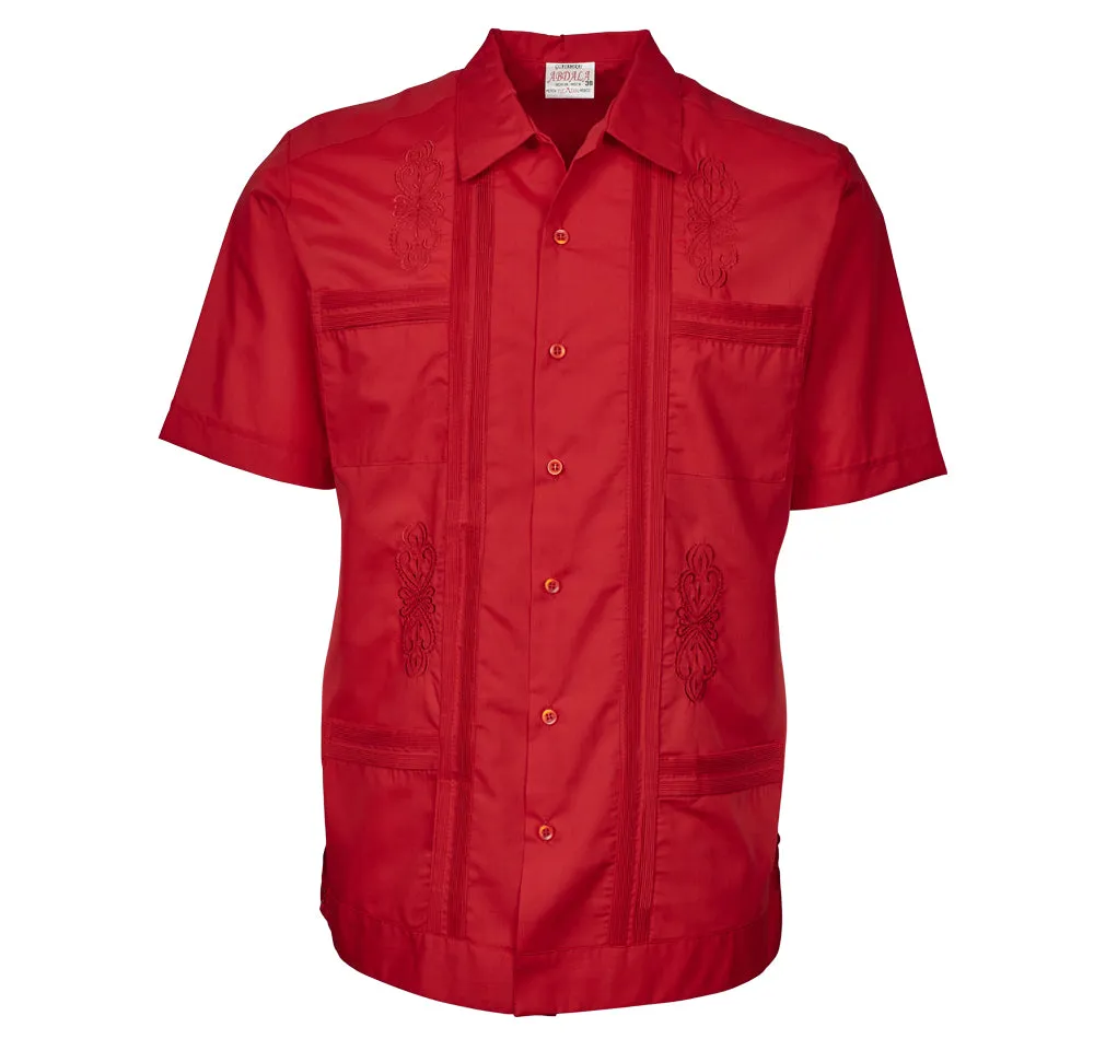 Original Guayabera - Men's Short Sleeve | Embroidered | Polyester-Cotton Blend