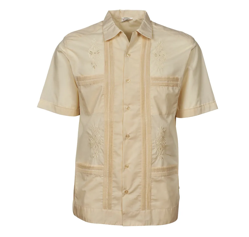 Original Guayabera - Men's Short Sleeve | Embroidered | Polyester-Cotton Blend