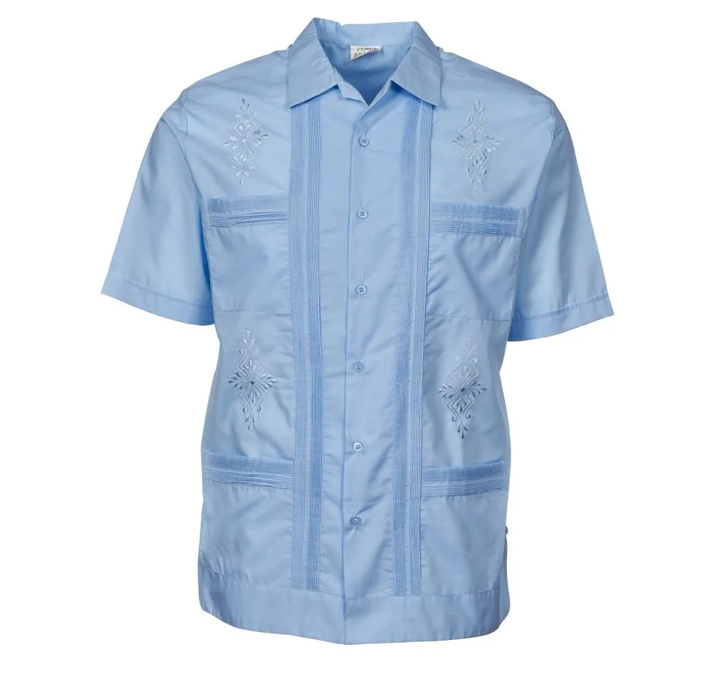 Original Guayabera - Men's Short Sleeve | Embroidered | Polyester-Cotton Blend