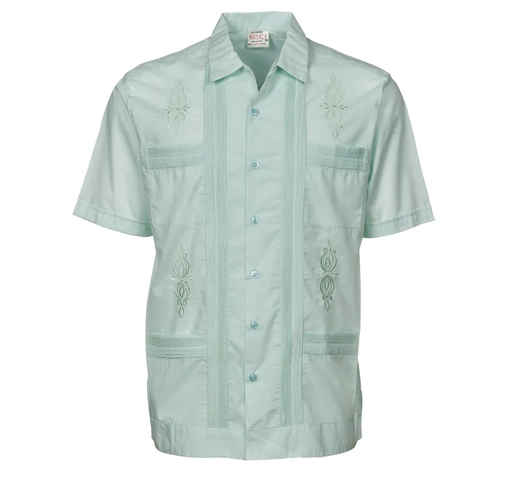 Original Guayabera - Men's Short Sleeve | Embroidered | Polyester-Cotton Blend