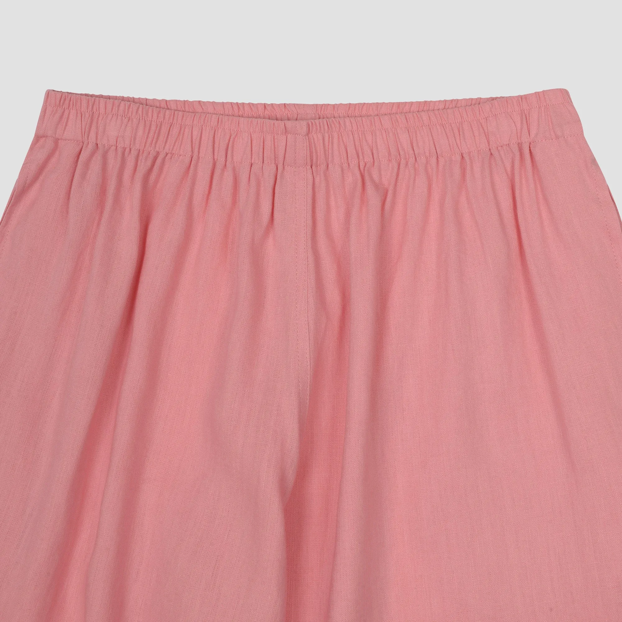 Pink Bloom Linen Pyjama Shorts