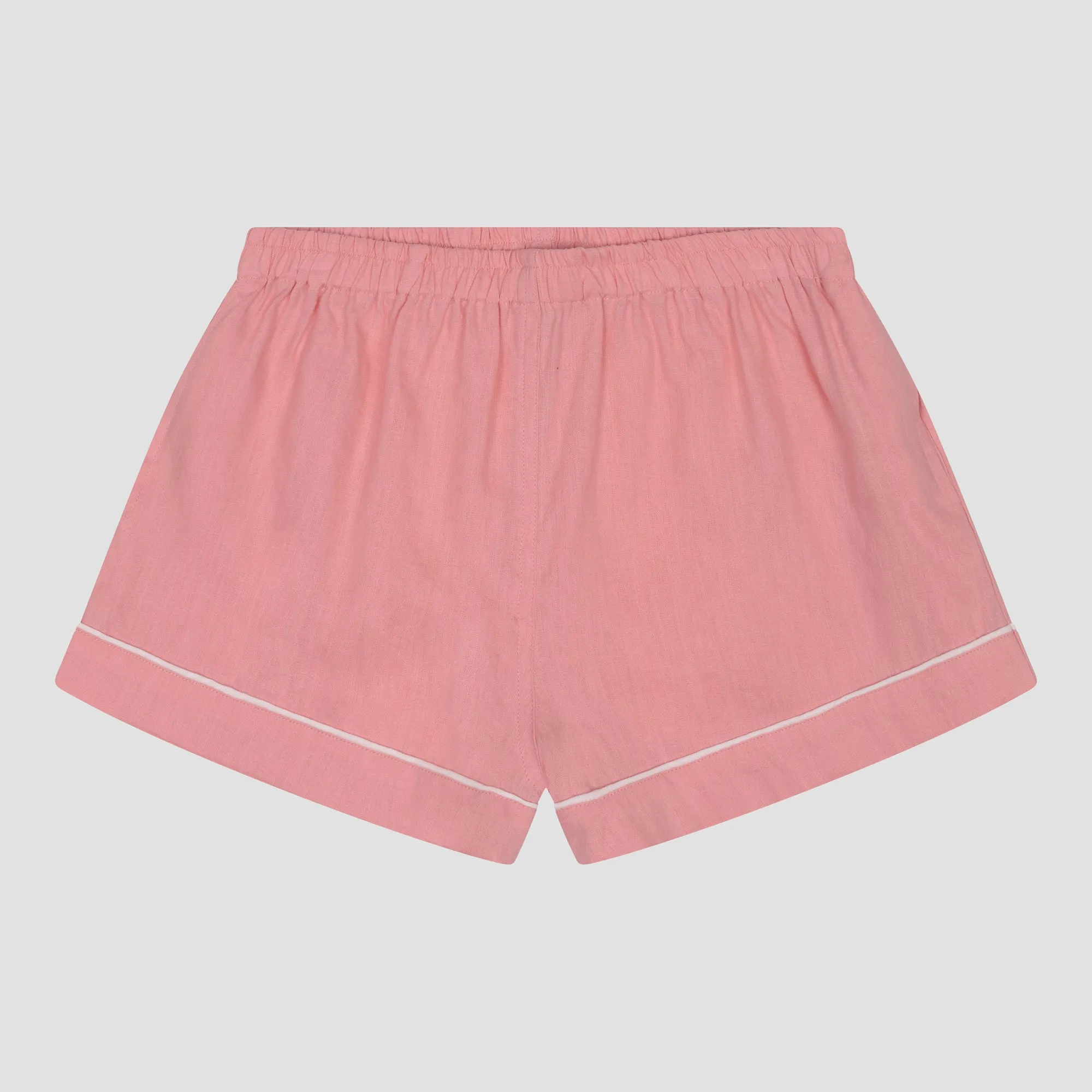 Pink Bloom Linen Pyjama Shorts