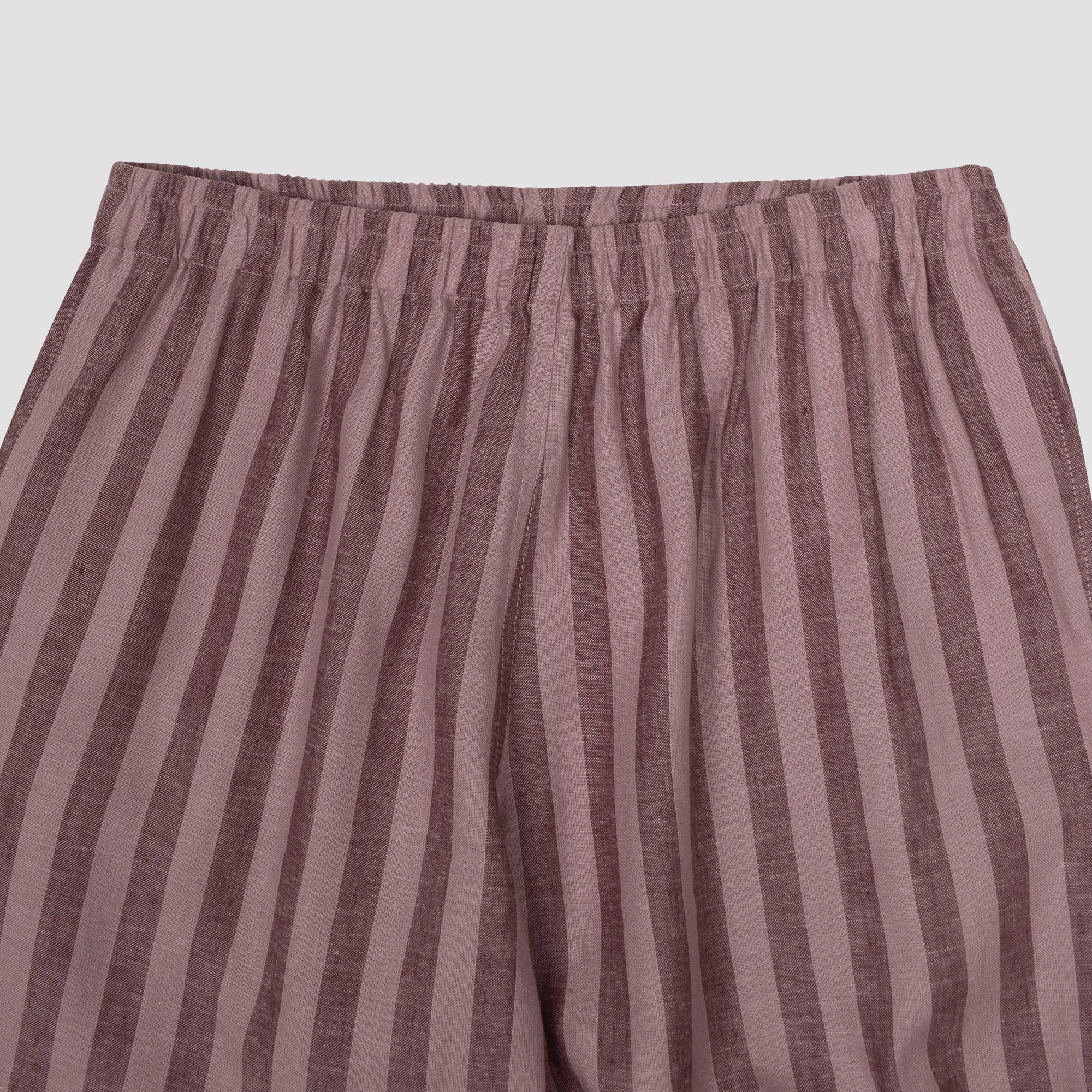 Port & Woodrose Striped Linen Women's PJ Shorts