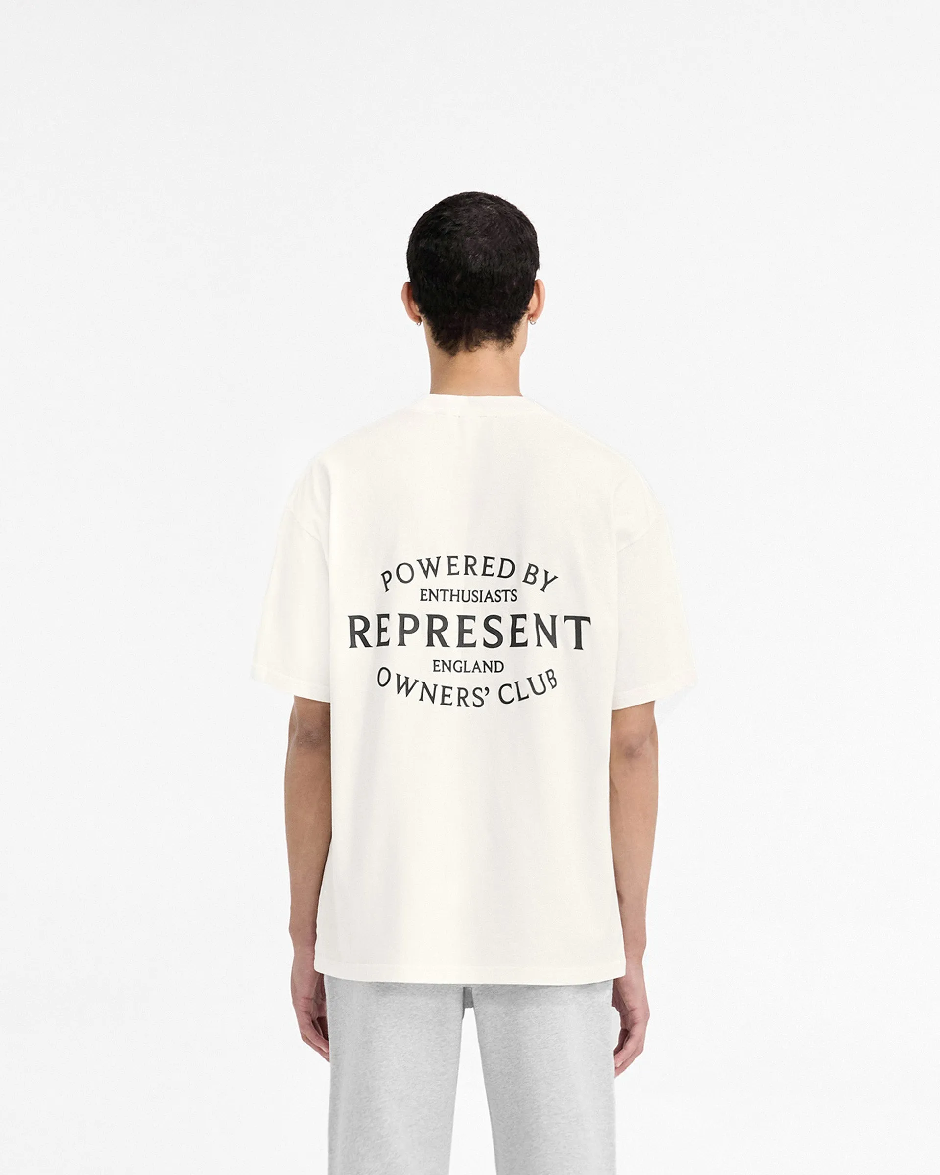 Represent Owners Club Stamp T-Shirt - Flat White