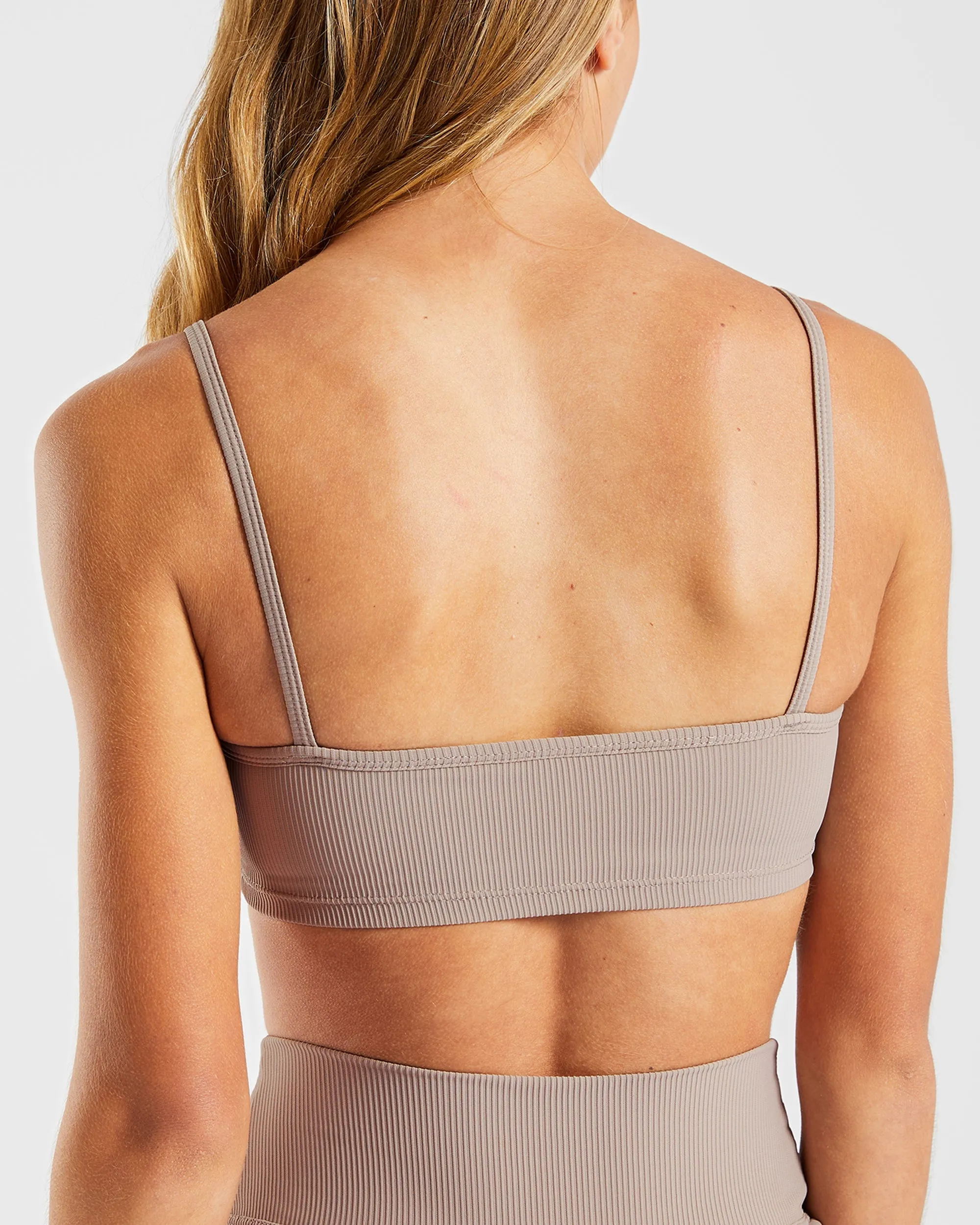 Sculpt Ribbed Bralet - Taupe