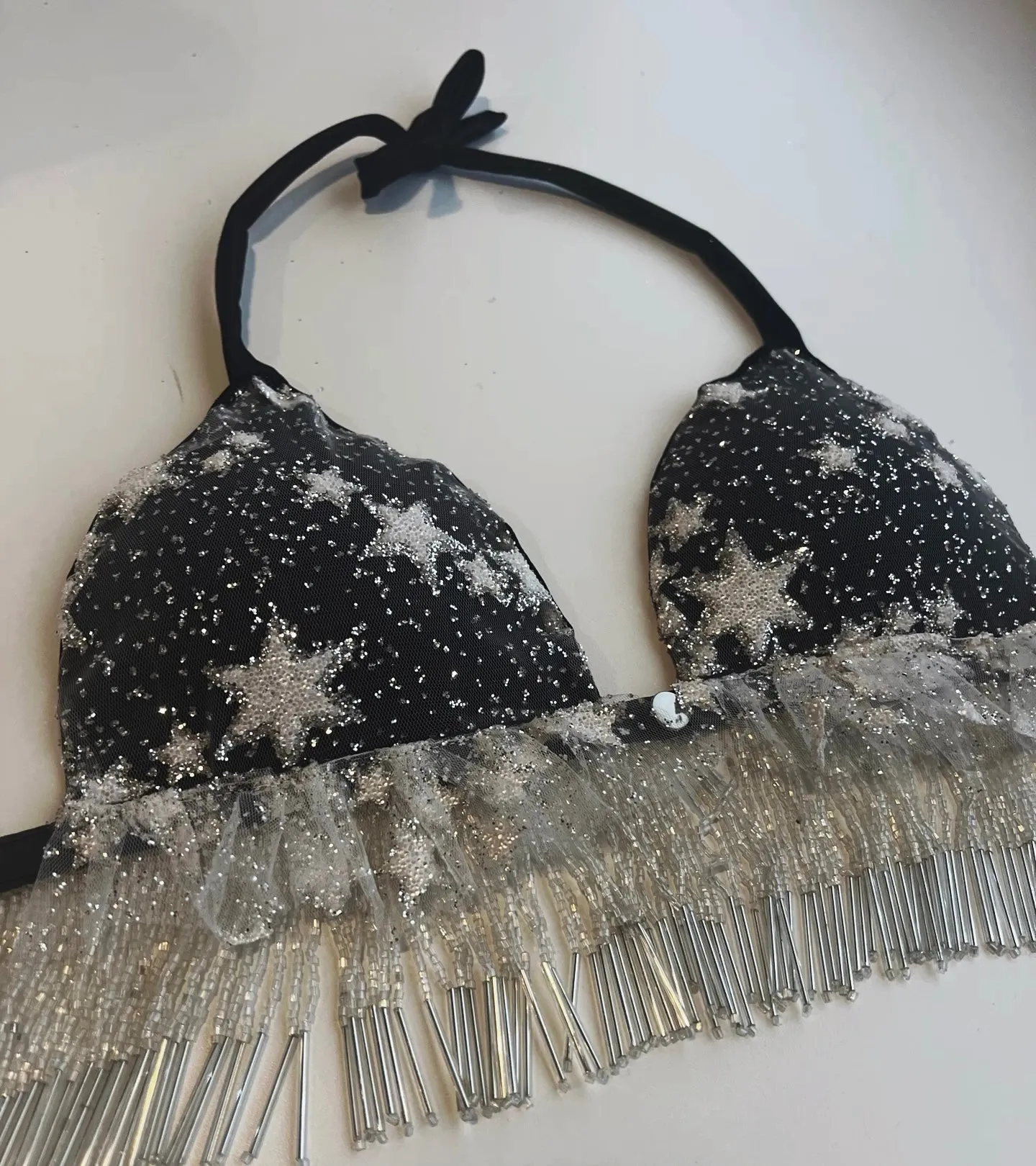 Star Crossed Beaded Fringe Bralette