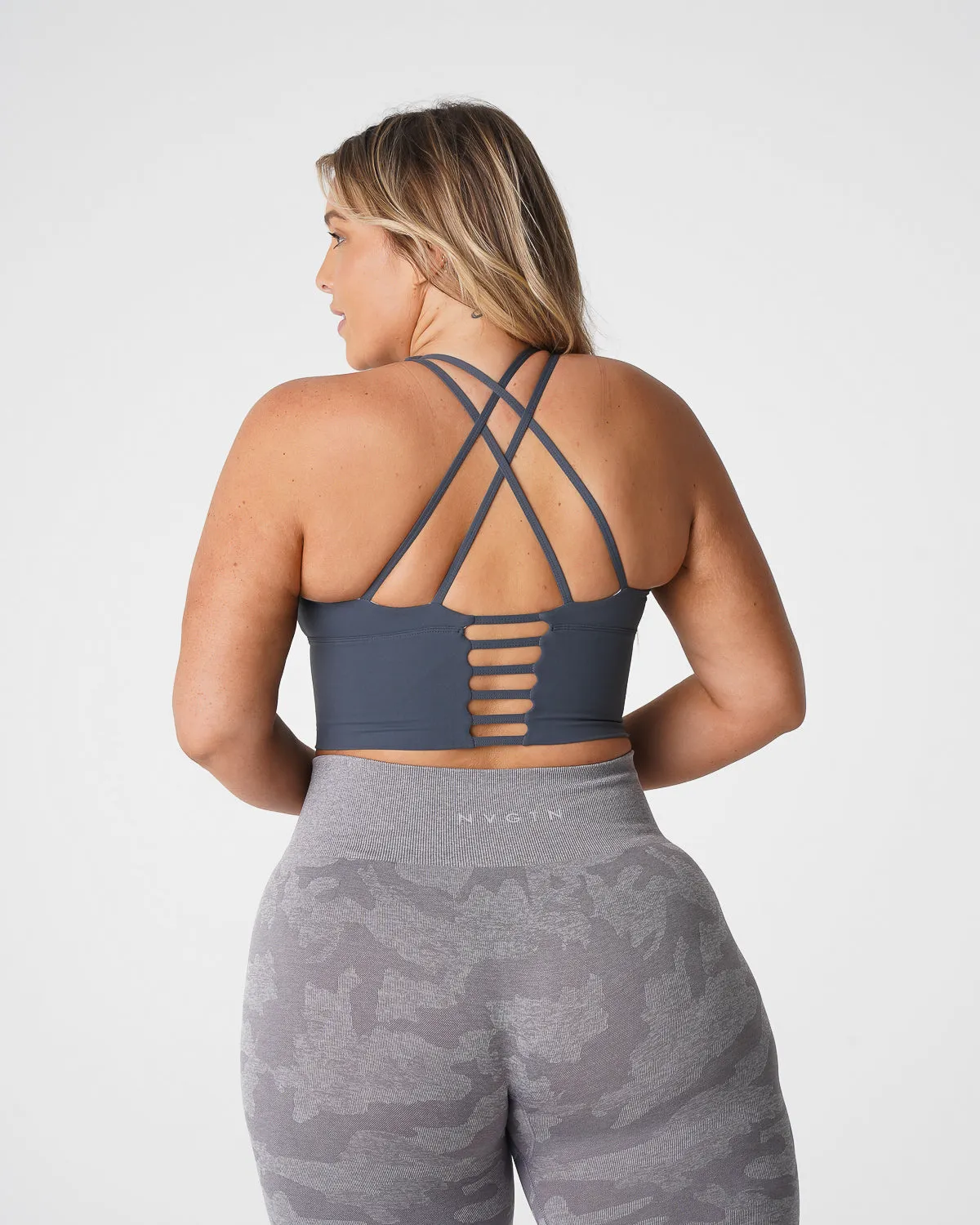 Stone Grey Matrix Bra Top