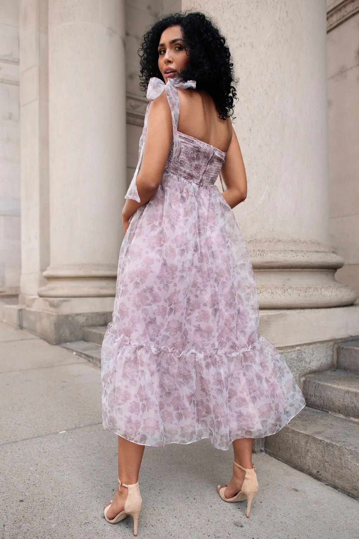 Sweet Serenade Burgundy Floral Maxi Dress