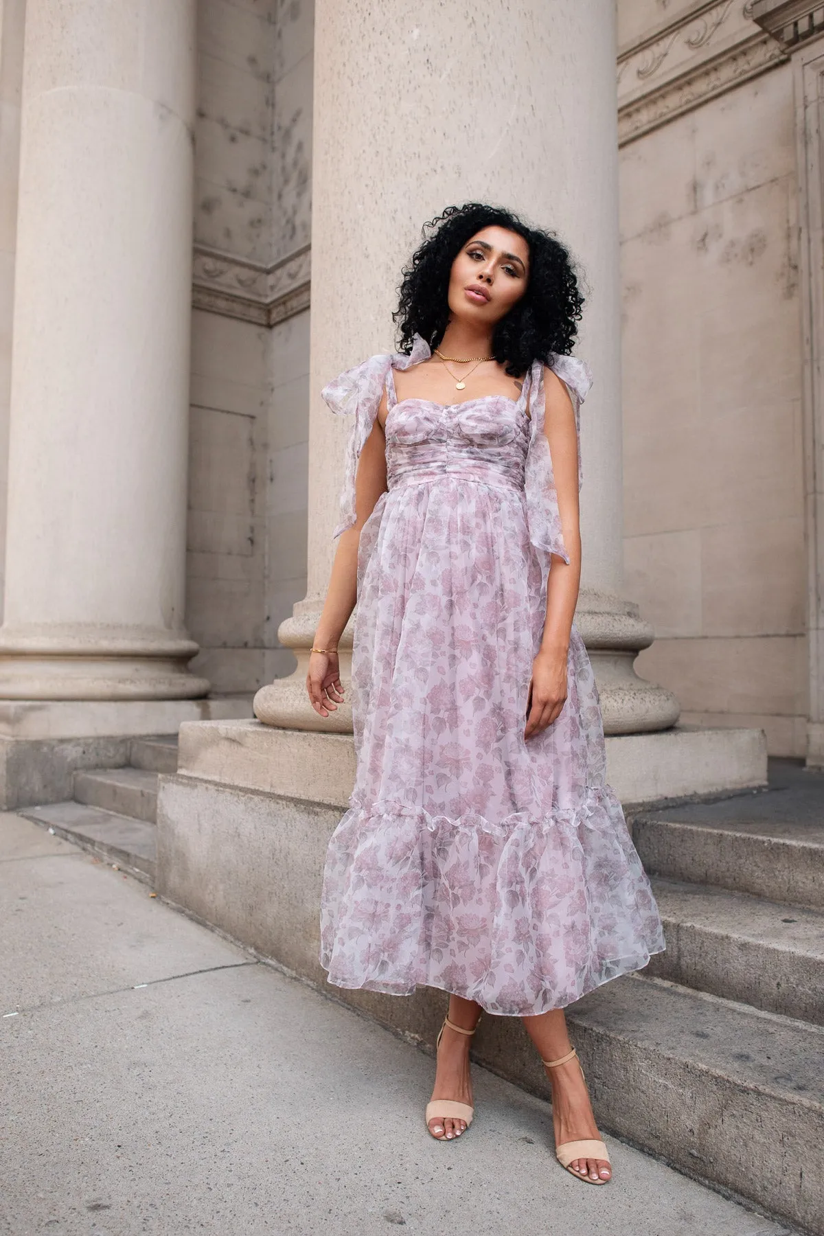 Sweet Serenade Burgundy Floral Maxi Dress