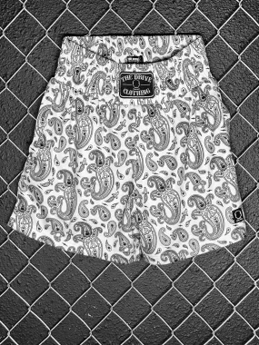 TDC BOXING SHORTS WHITE PAISLEY