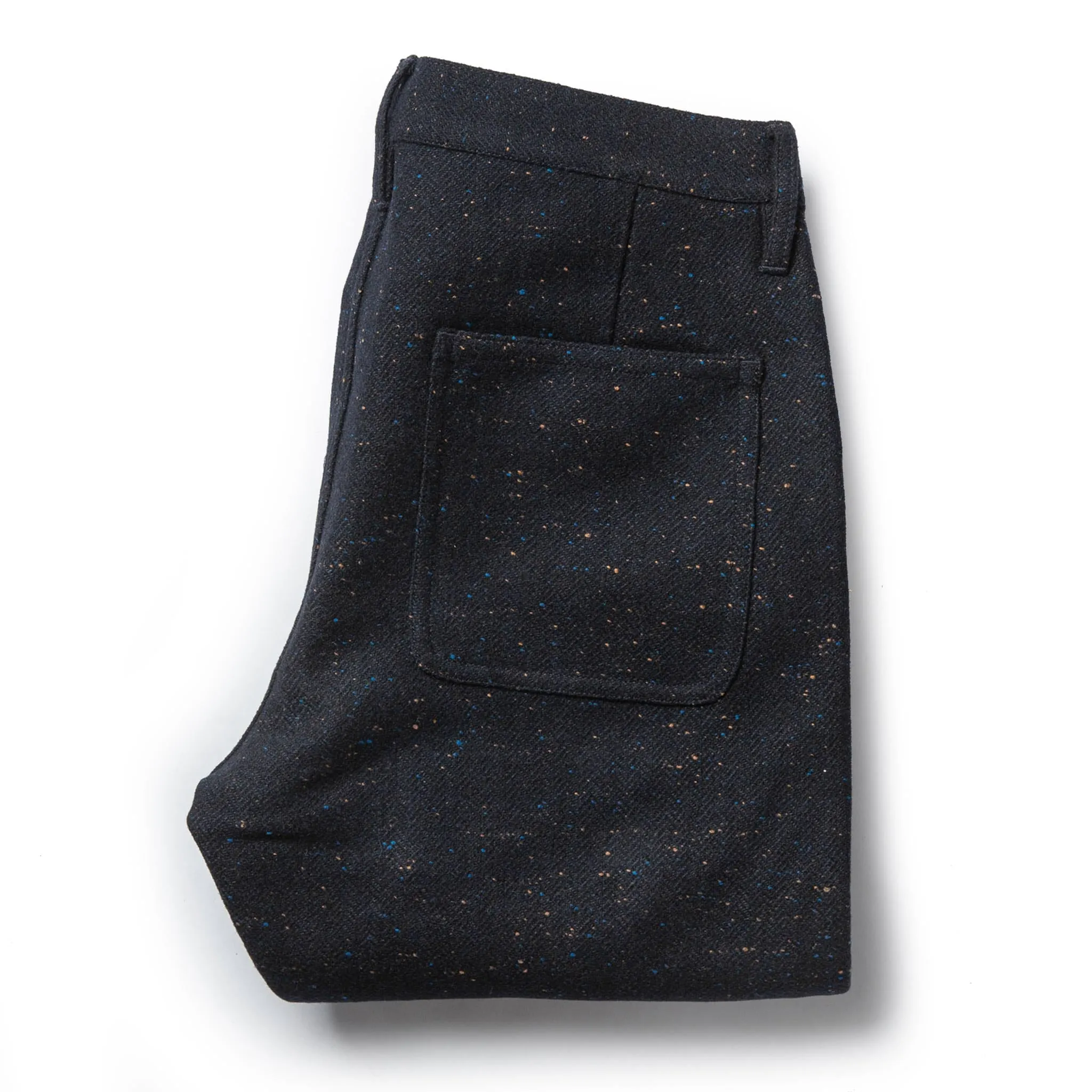 The Camp Pant in Navy Donegal Herringbone