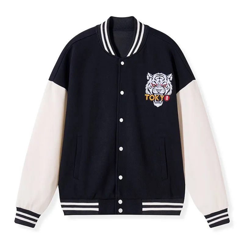 Tokyo-Tiger Catzilla Vintage Embroidery Varsity Jacket