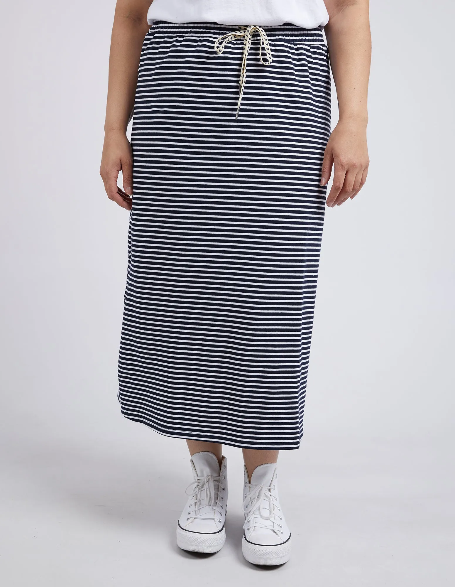 Travel Skirt Navy & White Stripe