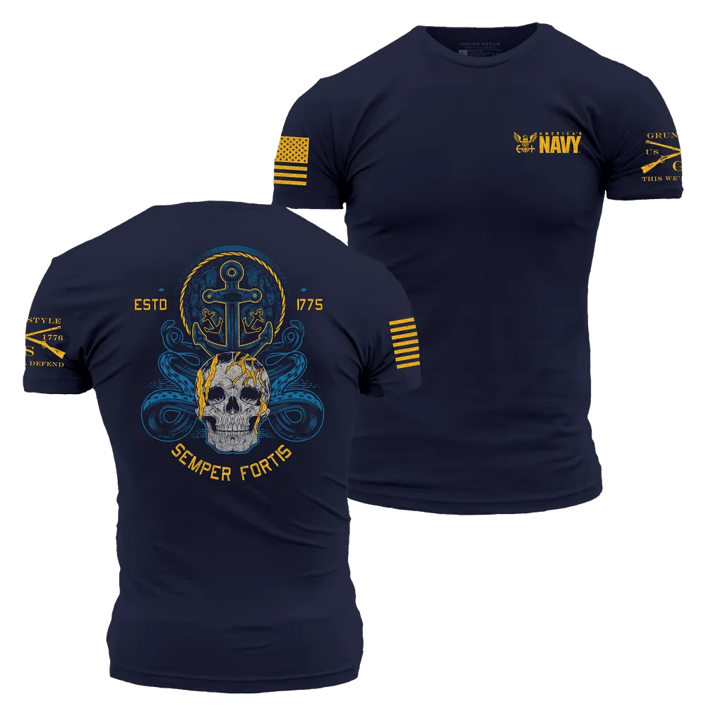 USN - Men's Semper Fortis T-Shirt - Navy