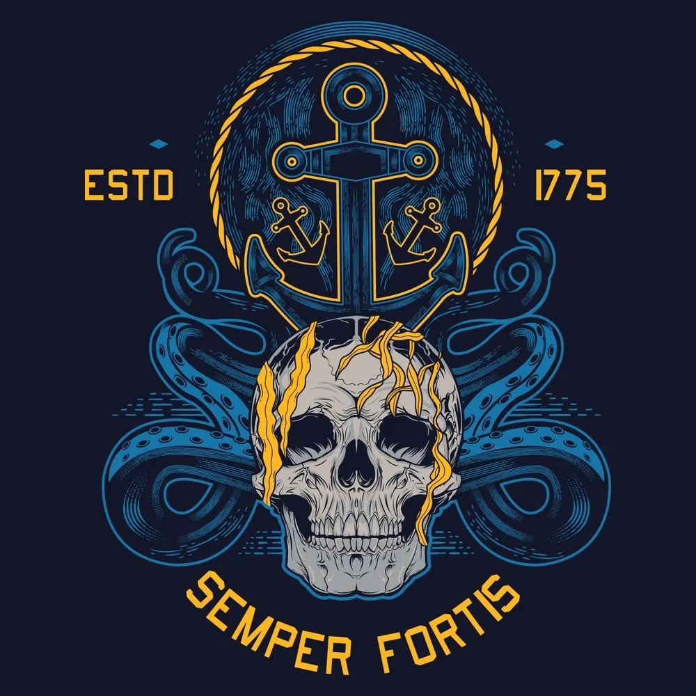 USN - Men's Semper Fortis T-Shirt - Navy