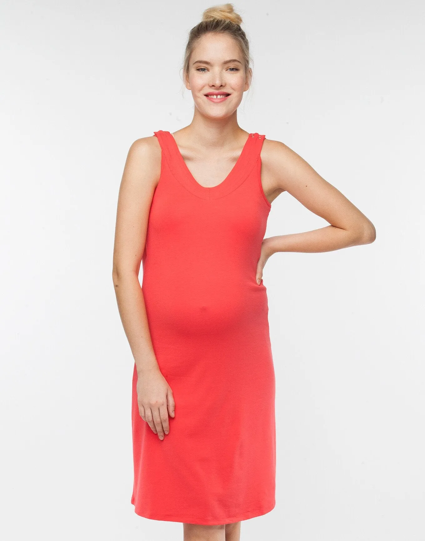 V-Neck Nursing Dress