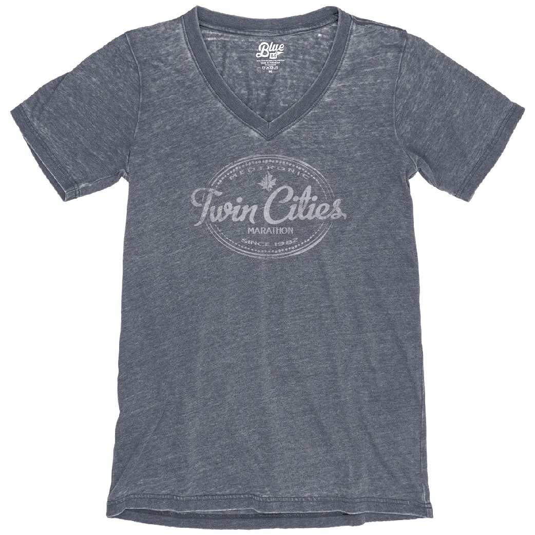 V Neck Tee - Navy (Women's Sizing)