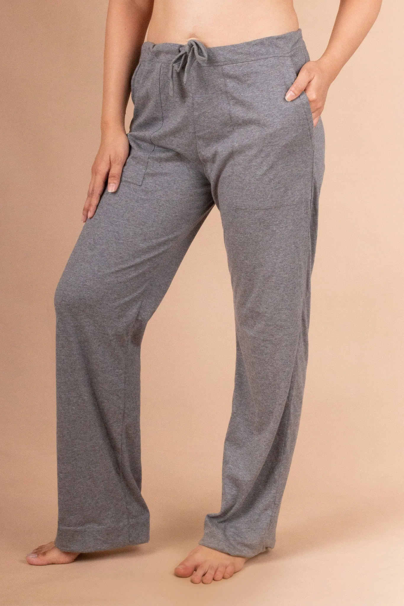 Women's Drawstring Pants with Patch Pockets