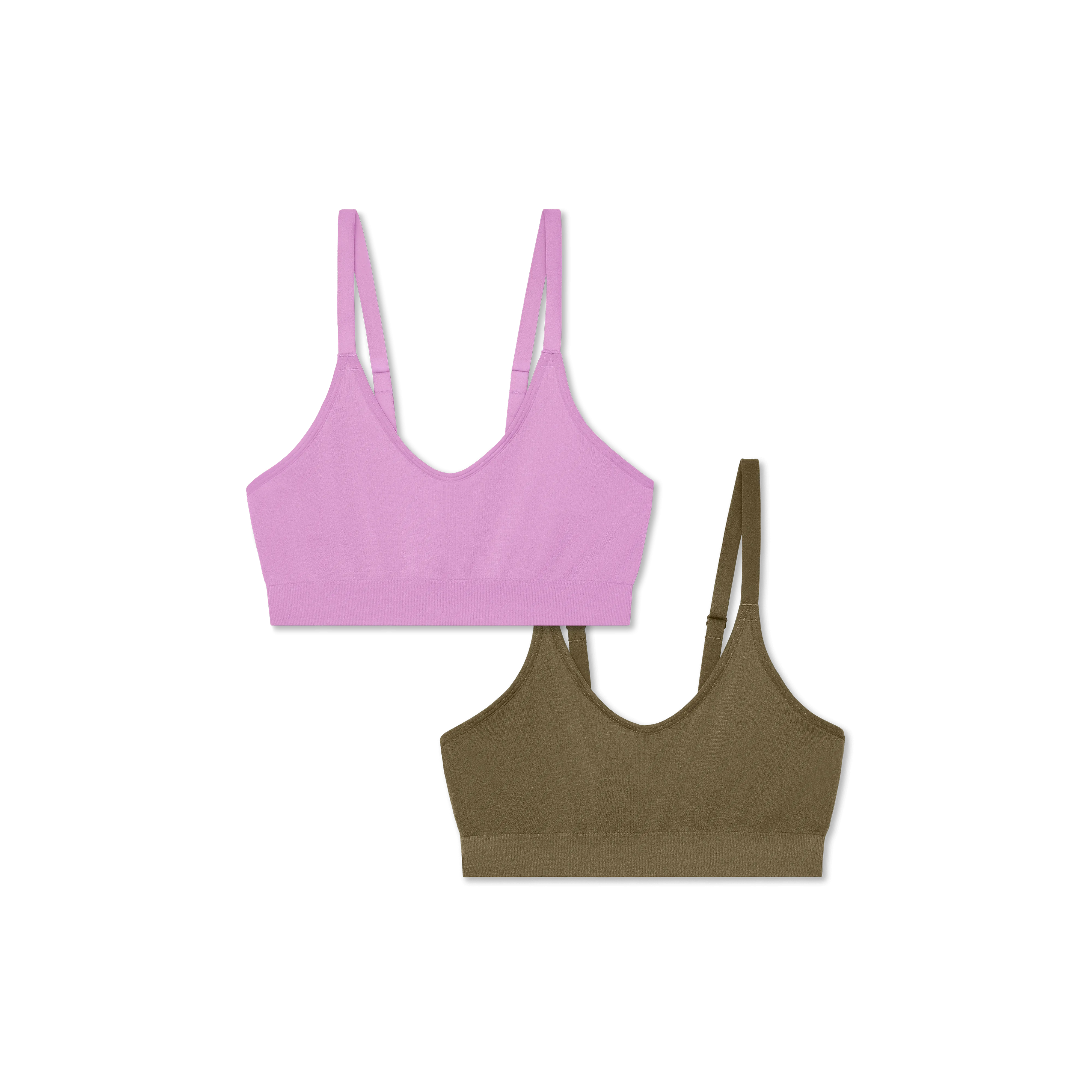 Women's Seamless Scoop Bralette 2-Pack